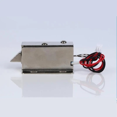 U1054-1b 12V 24V Kunci Solenoid Elektromagnetik Kecil Tipe Tarik Normal Tertutup dengan Fungsi Override
