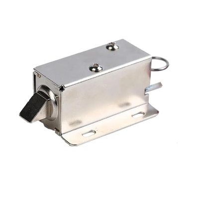 U1054-1b 12V 24V Kunci Solenoid Elektromagnetik Kecil Tipe Tarik Normal Tertutup dengan Fungsi Override