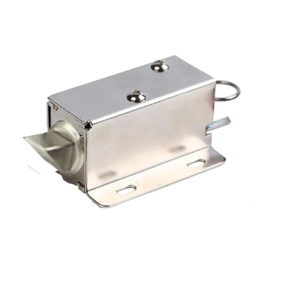 U1054-1b 12V 24V Kunci Solenoid Elektromagnetik Kecil Tipe Tarik Normal Tertutup dengan Fungsi Override