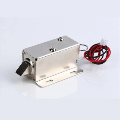 U1054-1b 12V 24V Kunci Solenoid Elektromagnetik Kecil Tipe Tarik Normal Tertutup dengan Fungsi Override