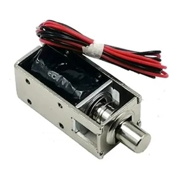 1054-4b DC 12/24 Volt Biasanya Ditutup Mini Push Pull Solenoid Lock untuk Kabinet