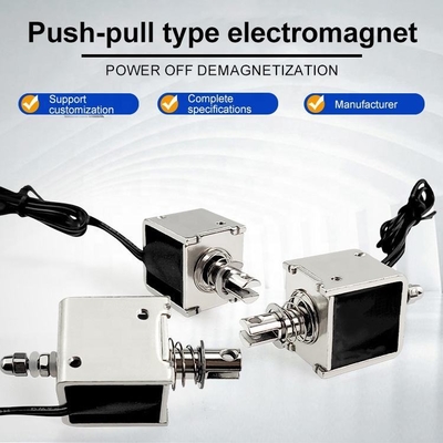 Solenoid Electromagnet Push Pull Tipe U-0826B Kekuatan dorongan Open Frame Linear Solenoid Electric Magnet Lifting Sucker