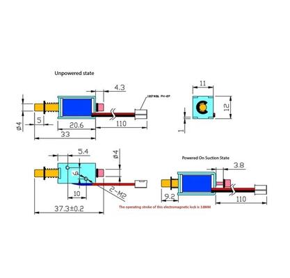 U1054s-2-001 Kunci Elektromagnetik / Solenoid / Aksesori Kabinet Kunci Cerdas / Solenoid Dorong-Tarik